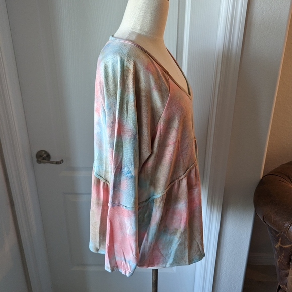 Pastel Tie Dye Jersey Knit Top - Picture 3 of 7